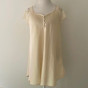 Vintage Gold Valentino Neiman Marcus Embroidered Sleeves Nightgown